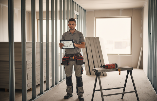 trockenbauer-software-tablet-baustelle-staender