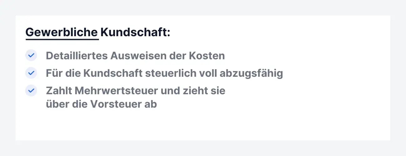 Gewerbliche Kundschaft