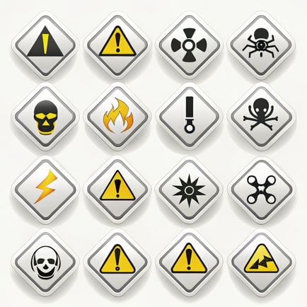 various-hazard-icons-symbols-illustrating-safety-warnings-precautions-generative-ai