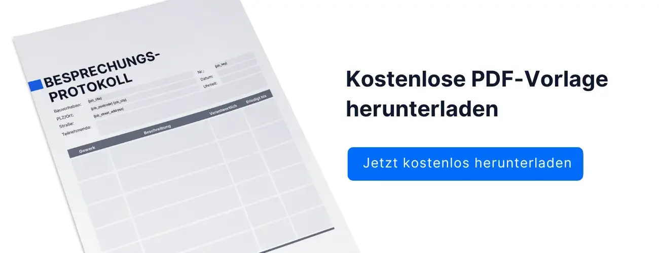 Besprechungsprotokoll herunterladen