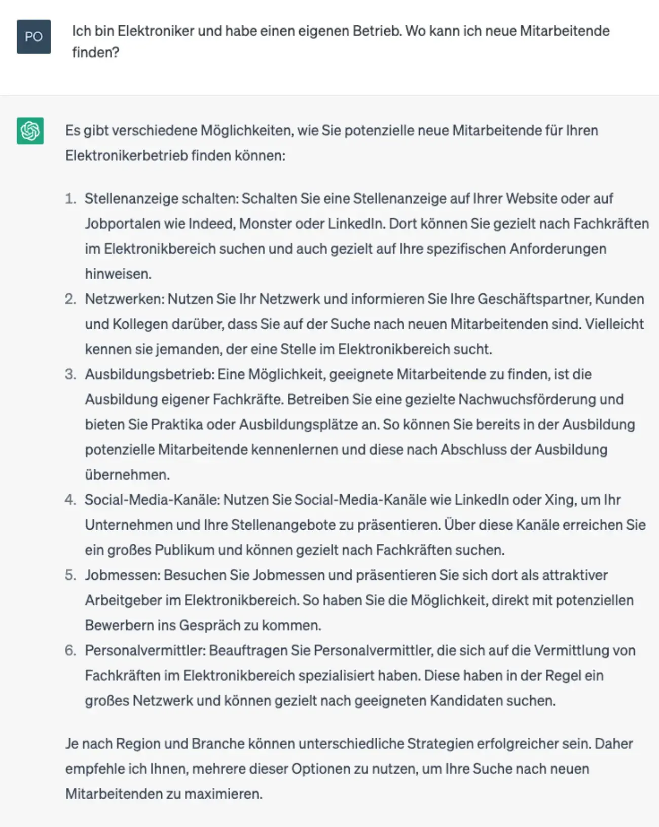 ChatGPT Screenshot
