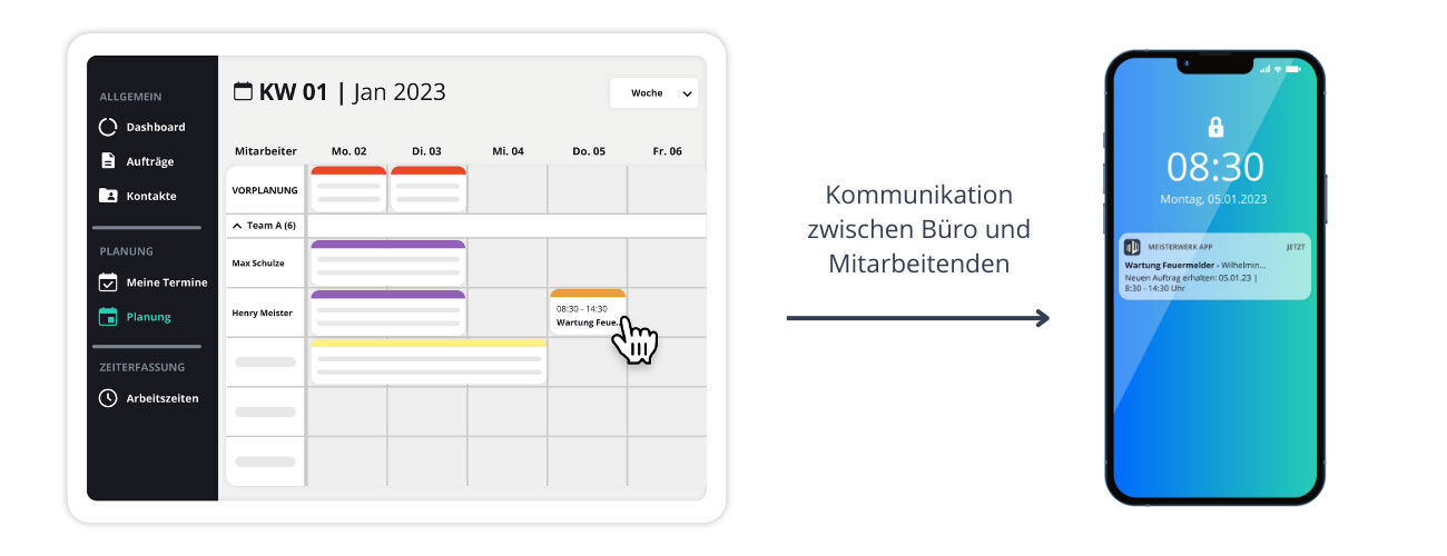 Die Meisterwerk App vereinfacht Planung und Koordination im Handwerk!