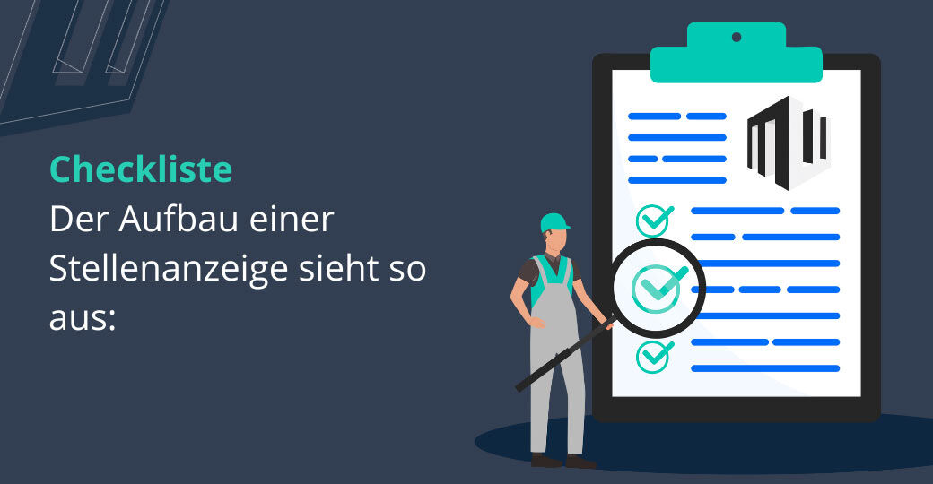 Der Aufbau einer Stellenanzeige sieht so aus