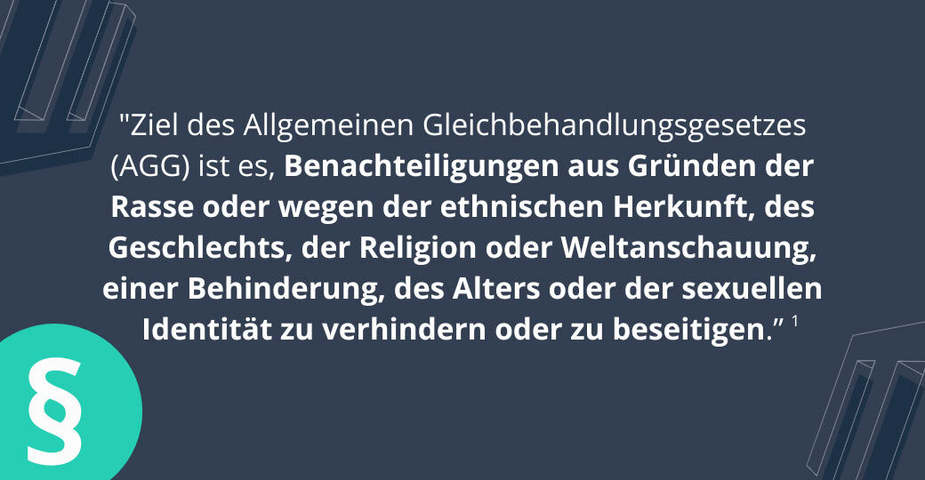 Zitat Allgemeines Gleichbehandlungsgesetz AGG