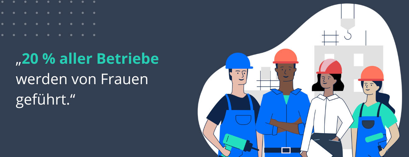Etwa 20 % aller Betriebe werden von Frauen geführt. 