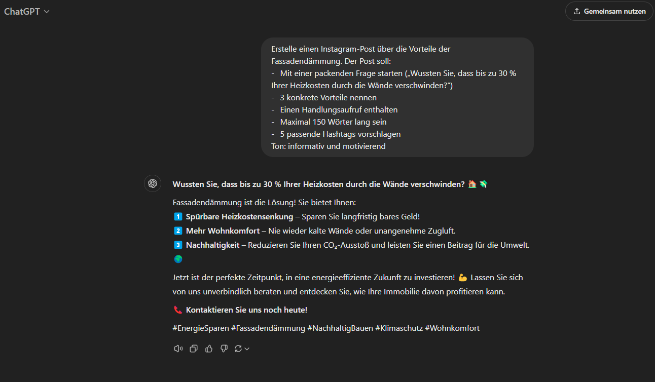 Per KI lässt sich zusätzlich zum Text für Social Media auch ein passendes Bild generieren. Hierfür sind Bild-Tools wie Midjourney oder Canva zu empfehlen.